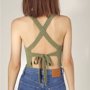 Green Wilfred Aritzia Cayenne Knit Top size medium